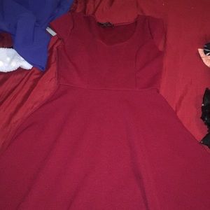 maroon dress